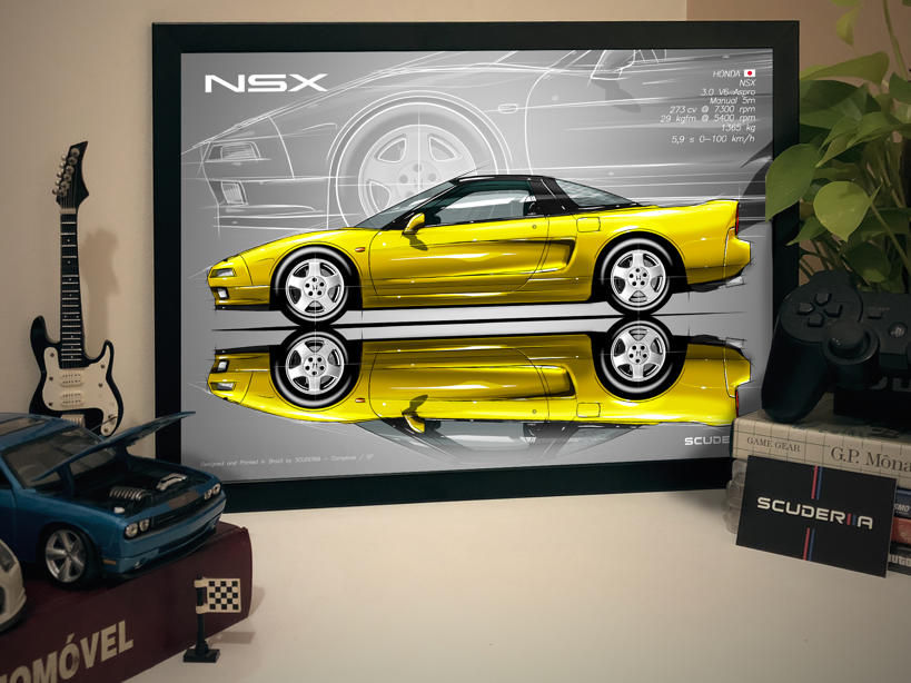 Miniatura: QUADRO DECORATIVO HONDA NSX 3.0 V6 - SIDE STREET