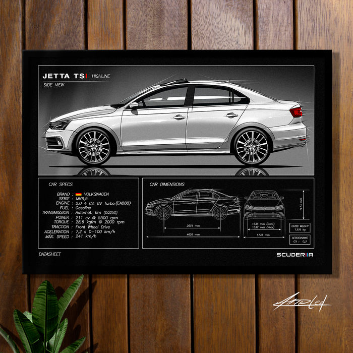 Thumbnail: QUADRO DECORATIVO VOLKSWAGEN JETTA HIGHLINE TSI 211cv MK6,5 - DATA SHEET