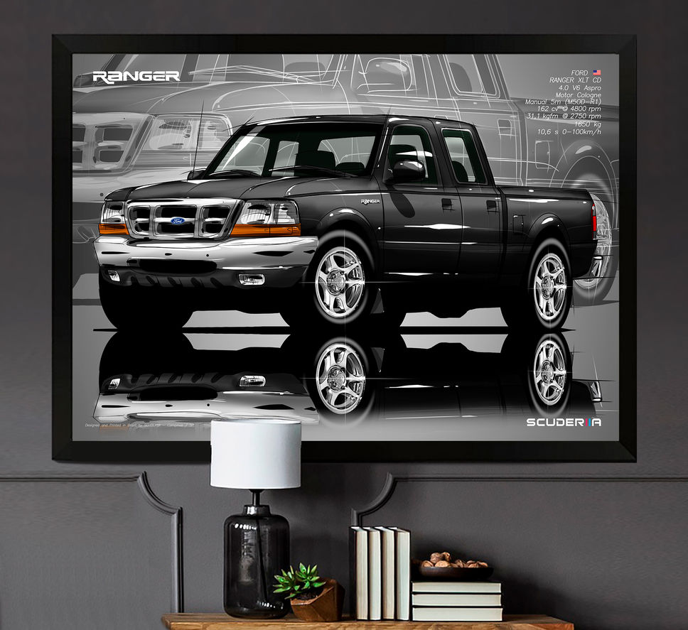 Miniatura: QUADRO DECORATIVO FORD RANGER XLT CD 4.0 1998/2004 - PERSPECTIVE