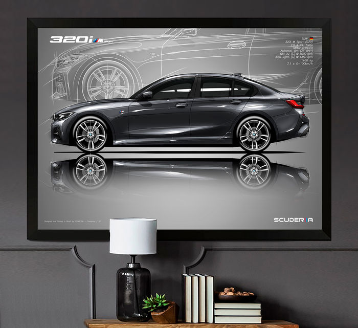 Thumbnail: QUADRO DECORATIVO BMW 320i M Sport 2.0 TURBO 184cv (G20) - SIDE STREET