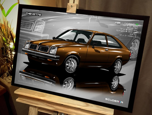 QUADRO DECORATIVO CHEVROLET CHEVETTE HATCH (PONTIAC) - PERSPECTIVE