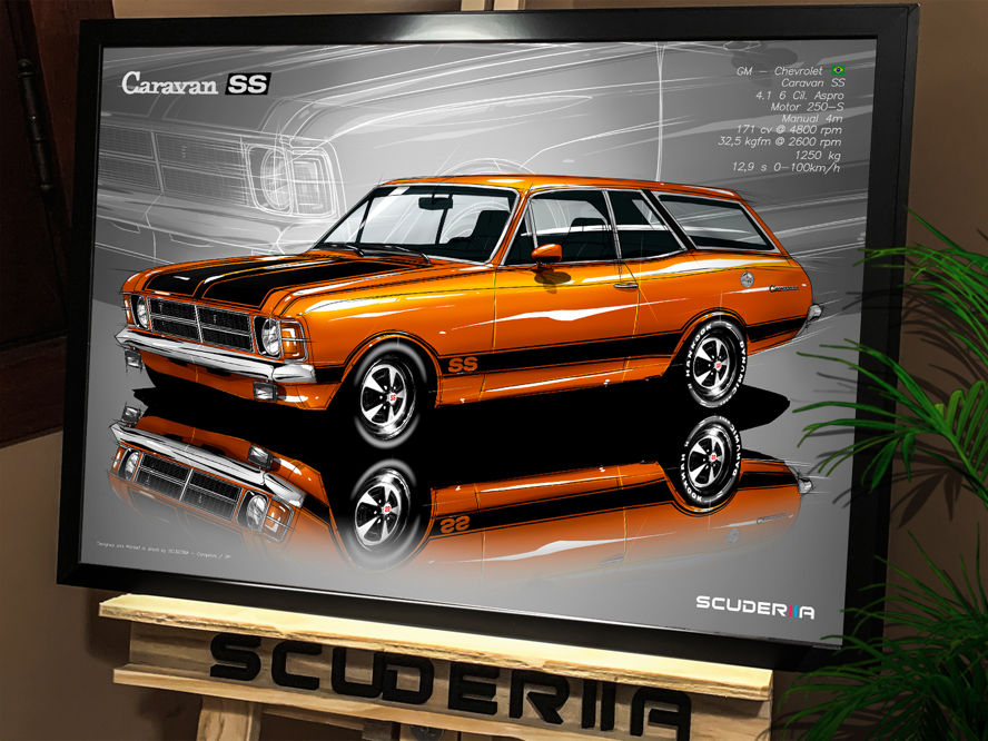 Thumbnail: QUADRO DECORATIVO CHEVROLET CARAVAN SS 4.1 1977-1979- PERSPECTIVE 250S 171cv