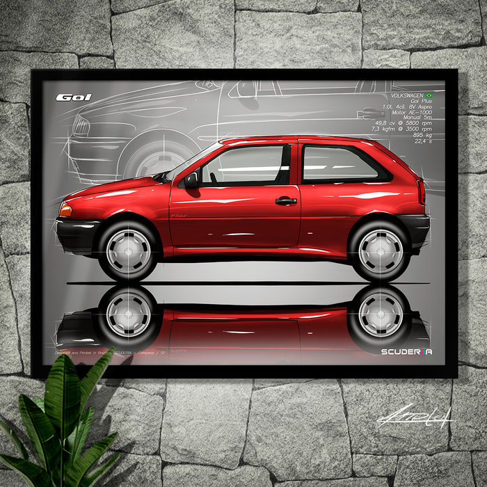 Miniatura: QUADRO DECORATIVO VOLKSWAGEN GOL PLUS 1.0 (G2) - SIDE STREET