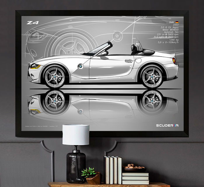 Miniatura: QUADRO DECORATIVO BMW Z4 ROADSTER 3.0 6 Cil (E85) - SIDE STREET