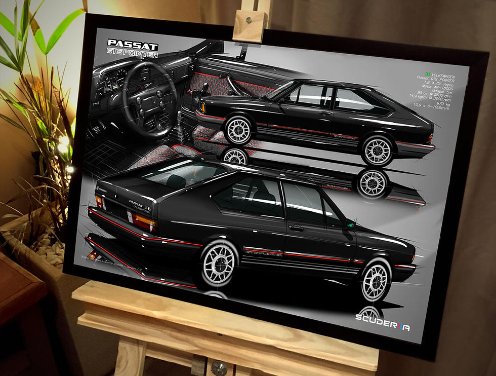 Miniatura: QUADRO DECORATIVO VOLKSWAGEN PASSAT GTS POINTER 1.8 - COMPOSITION II