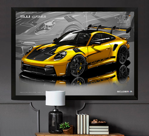 QUADRO DECORATIVO PORSCHE 911 GT3 RS 4.0 525cv (992) - PERSPECTIVE