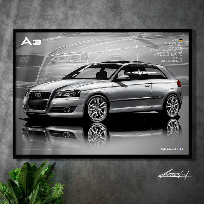 Thumbnail: QUADRO DECORATIVO AUDI A3 SPORT 2.0 TURBO (8P) 2010-2012 - PERSPECTIVE