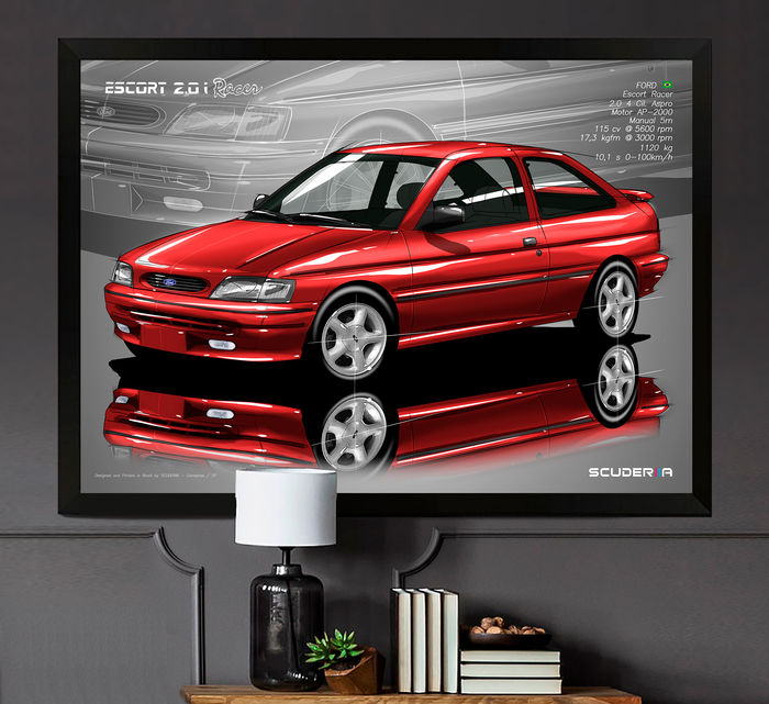 Miniatura: QUADRO DECORATIVO FORD ESCORT RACER 2.0 1996 - PERSPECTIVE