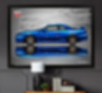 QUADRO DECORATIVO NISSAN SKYLINE GT-R R34 2.6 BITURBO 320cv - SIDE STREET