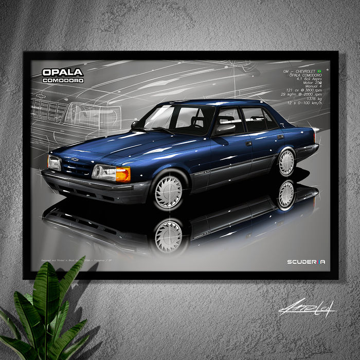 Miniatura: QUADRO DECORATIVO CHEVROLET OPALA COMODORO 4P 4.1 6CC 91-92 - PERSPECTIVE