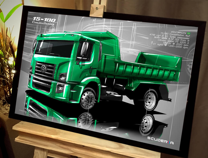 Thumbnail: QUADRO POSTER 15180 CONSTELLATION 4X2 BASCULANTE (VW)