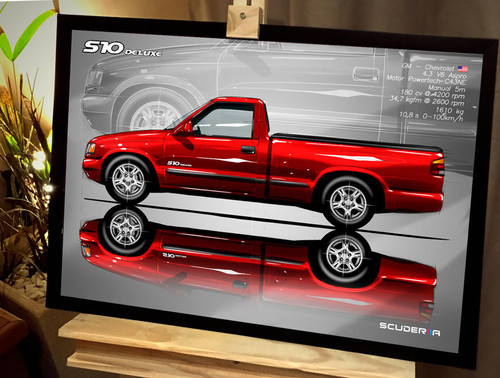 QUADRO DECORATIVO CHEVROLET S10 DeLuxe 4.3 V6 CS - SIDE STREET