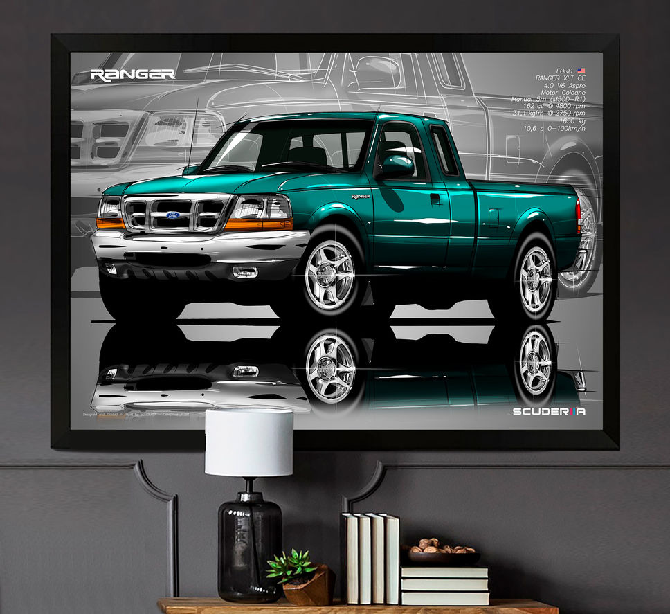 Miniatura: QUADRO DECORATIVO FORD RANGER XLT CE 4.0 1998/2004 - PERSPECTIVE