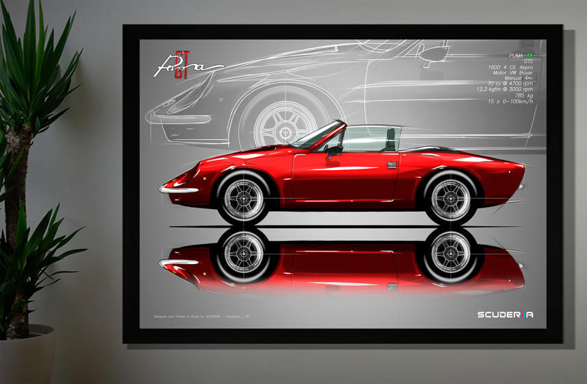 Thumbnail: QUADRO DECORATIVO PUMA GTS 1600 CONVERSÍVEL - SIDE STREET
