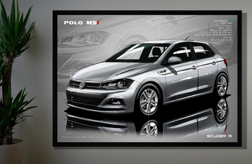 Miniatura: QUADRO DECORATIVO VOLKSWAGEN POLO MSI 1.6 MANUAL - PERSPECTIVE