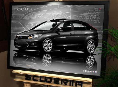 QUADRO DECORATIVO FORD FOCUS TITANIUM HATCHBACK 2009-2013