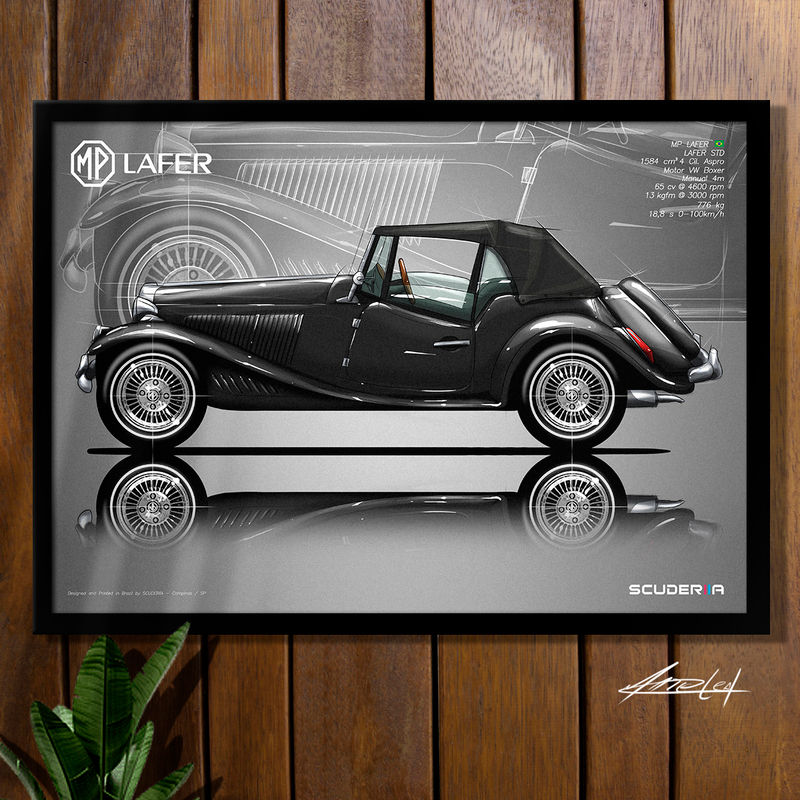 Miniatura: QUADRO DECORATIVO MP LAFER ARTE ILUSTRAÇÃO SCUDERIIA MG TD COLECIONADOR CLÁSSICOS BRASILEIROS ENTUSIASTA ANTIGOMOBILISMO