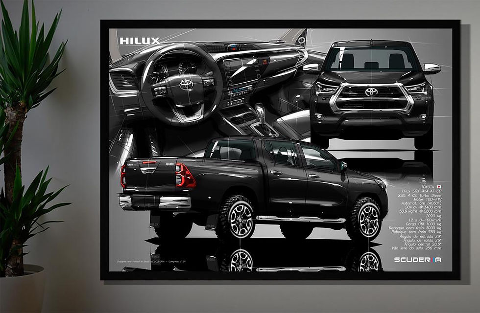 Miniatura: QUADRO DECORATIVO TOYOTA HILUX SRX 4X4 CD - COMPOSITION II