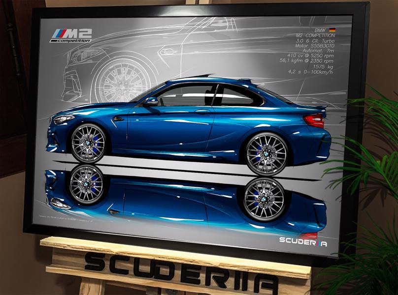 Thumbnail: QUADRO DECORATIVO BMW M2 COMPETITION 3.0 TURBO AT (F87) - SIDE STREET