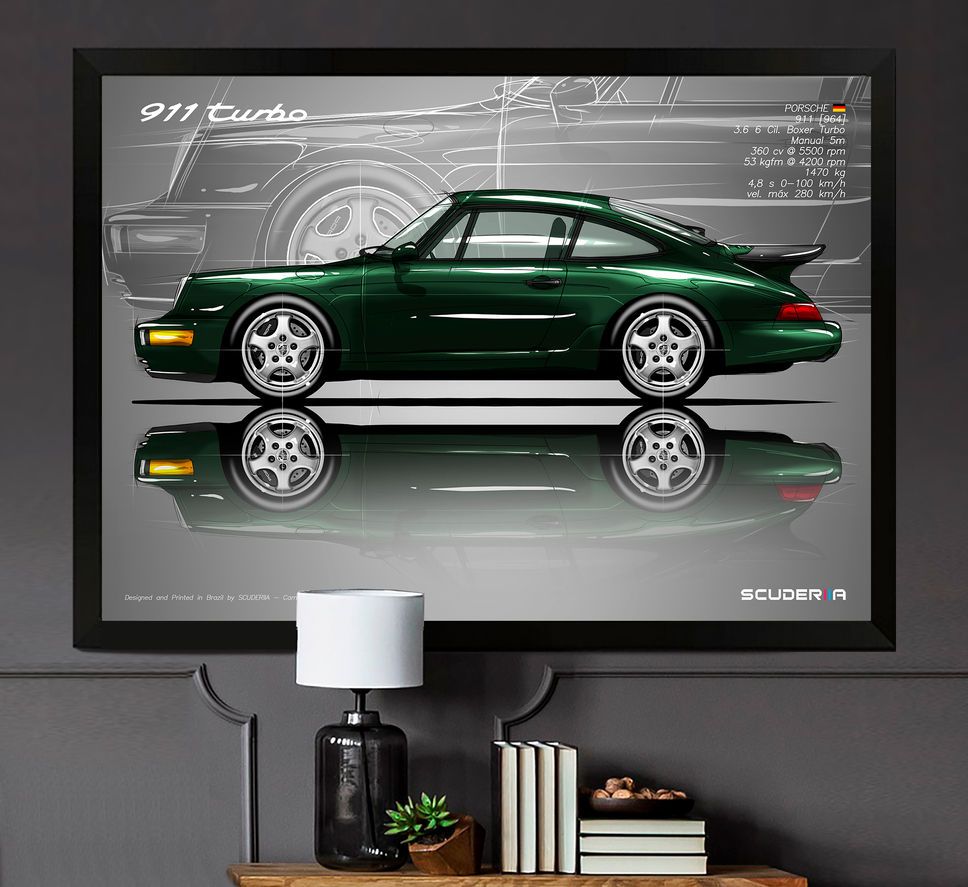 Thumbnail: QUADRO DECORATIVO PORSCHE 911 TURBO 3.6 360cv (964) - SIDE STREET
