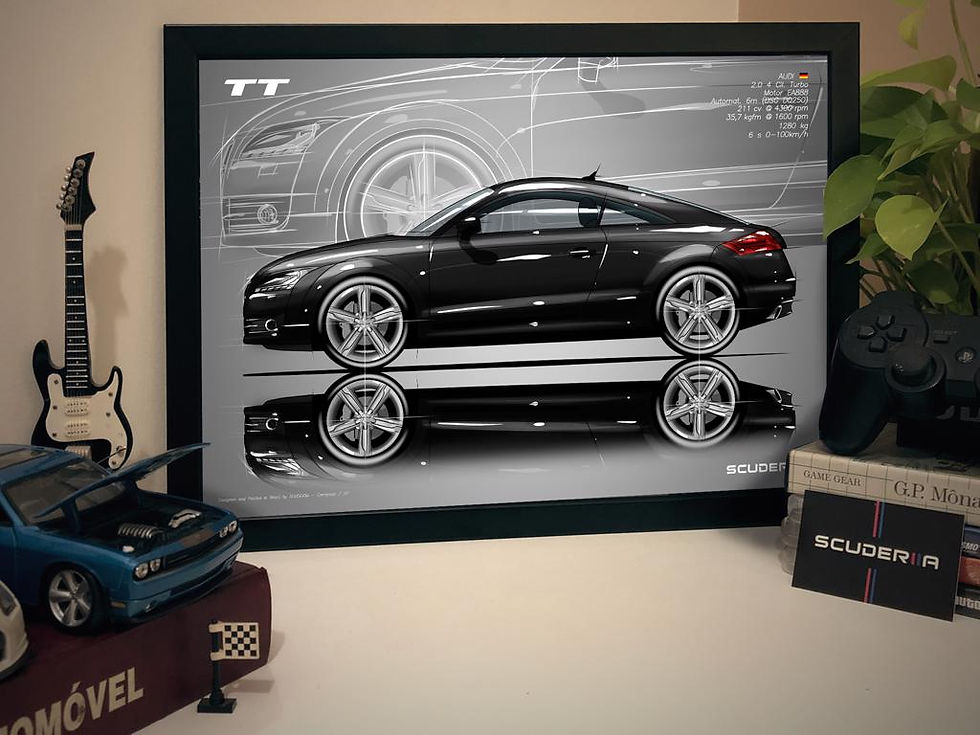 Miniatura: QUADRO DECORATIVO AUDI TT COUPÉ 2.0 TFSi MK II - SIDE STREET