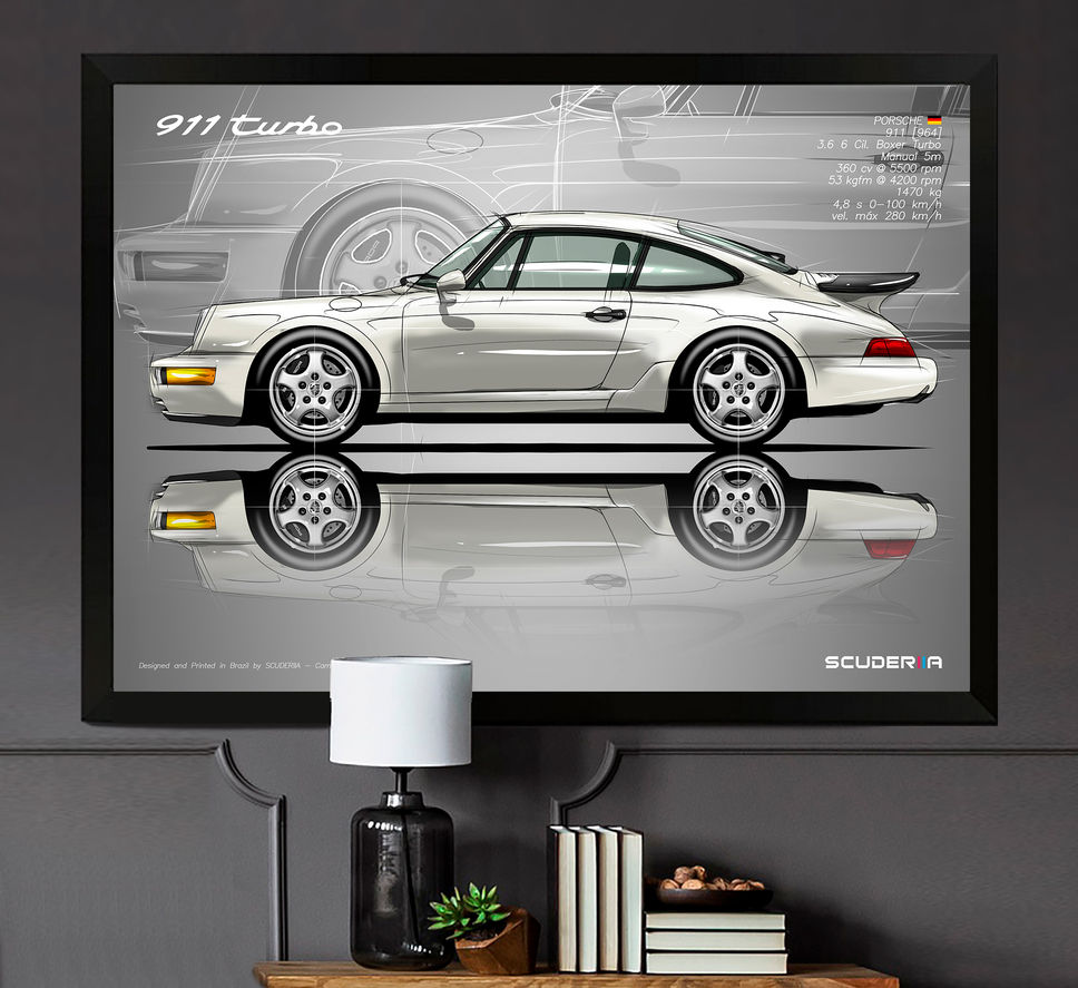 Thumbnail: QUADRO DECORATIVO PORSCHE 911 TURBO 3.6 360cv (964) - SIDE STREET