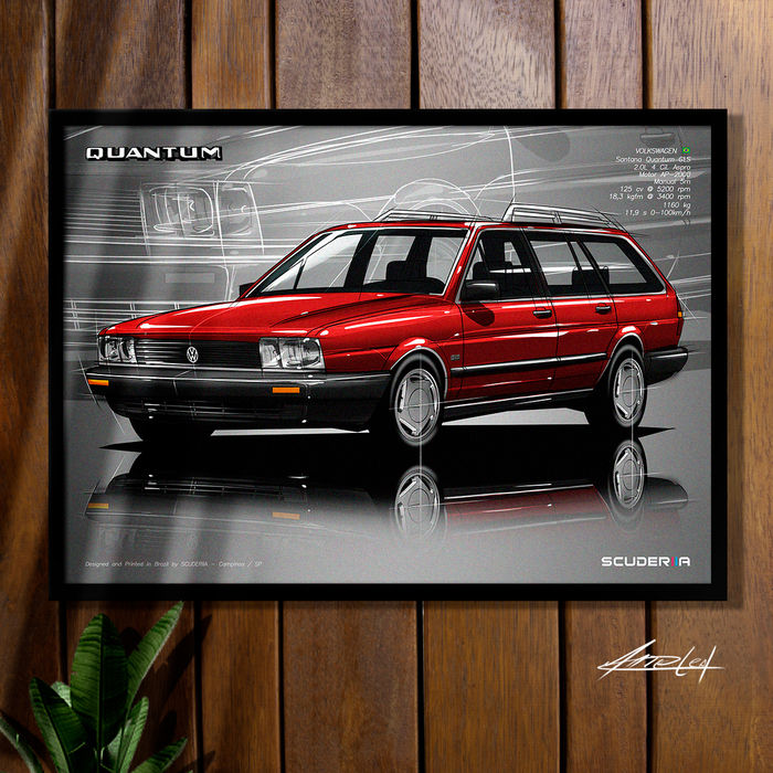 Miniatura: QUADRO DECORATIVO VOLKSWAGEN SANTANA QUANTUM GLS 2.0 - PERSPECTIVE