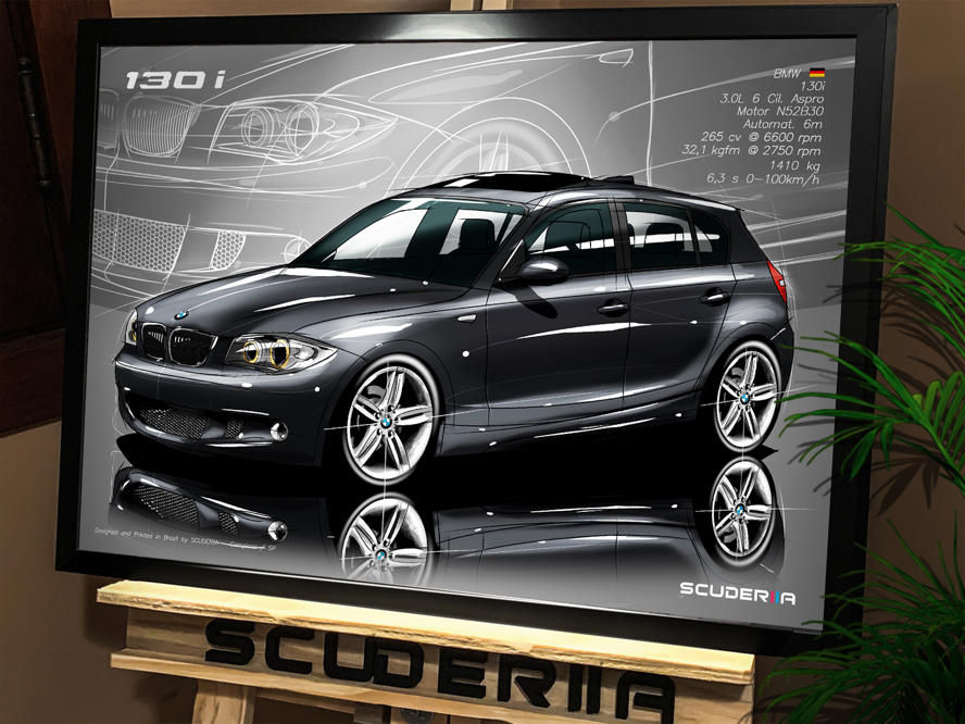Miniatura: QUADRO DECORATIVO BMW 130i M Sport 3.0 6 Cil. 265 cv (E87) - PERSPECTIVE