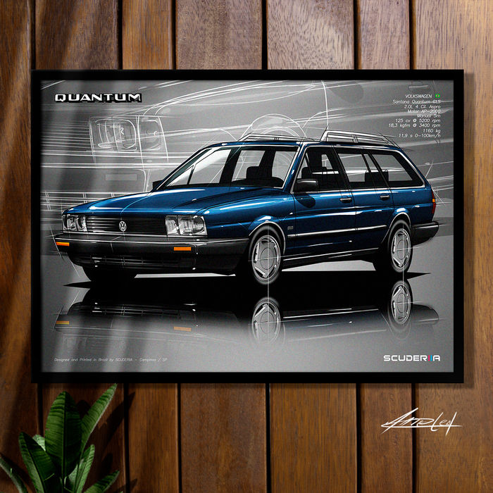 QUADRO DECORATIVO VOLKSWAGEN SANTANA QUANTUM GLS 2.0 - PERSPECTIVE