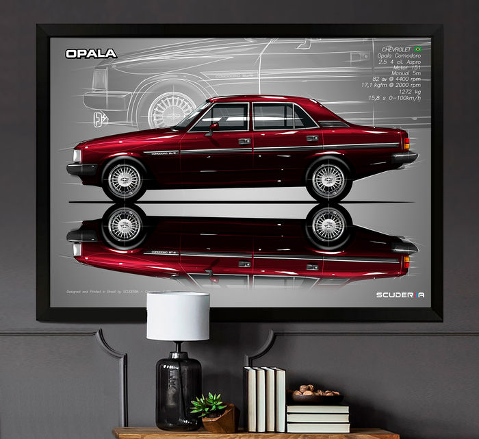 Miniatura: QUADRO DECORATIVO CHEVROLET OPALA COMODORO 4P 2.5 4CC 88-90 - SIDE STREET