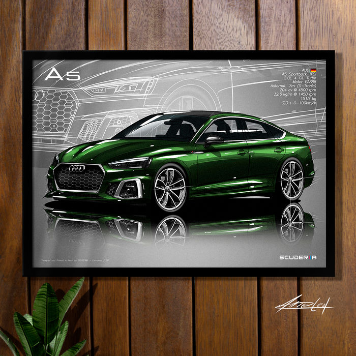 Thumbnail: QUADRO DECORATIVO AUDI A5 SPORTBACK 2.0 TFSi (B9) - PERSPECTIVE