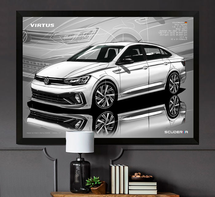 Miniatura: QUADRO DECORATIVO VOLKSWAGEN VIRTUS HIGHLINE 1.0 TSi - PERSPECTIVE