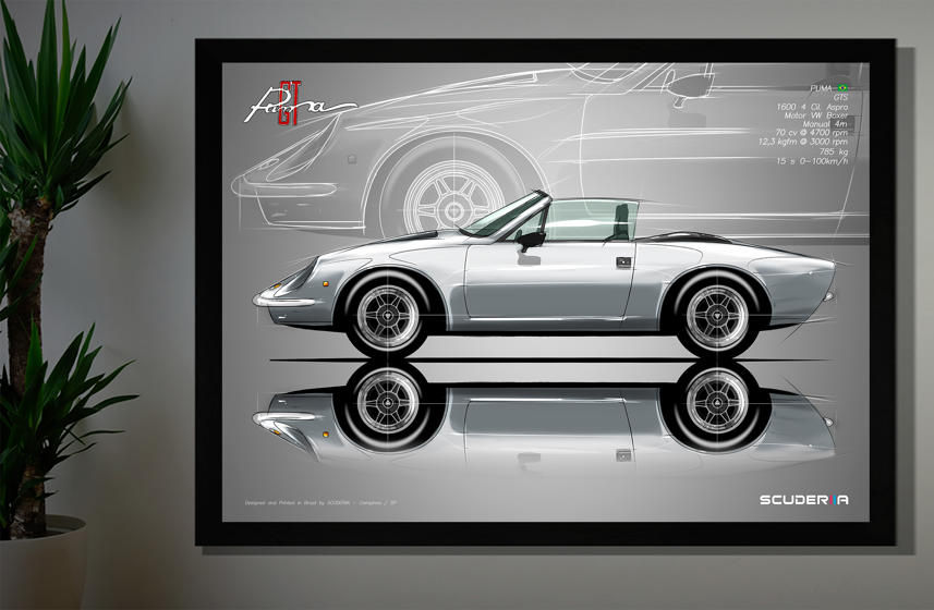 Thumbnail: QUADRO DECORATIVO PUMA GTS 1600 CONVERSÍVEL - SIDE STREET