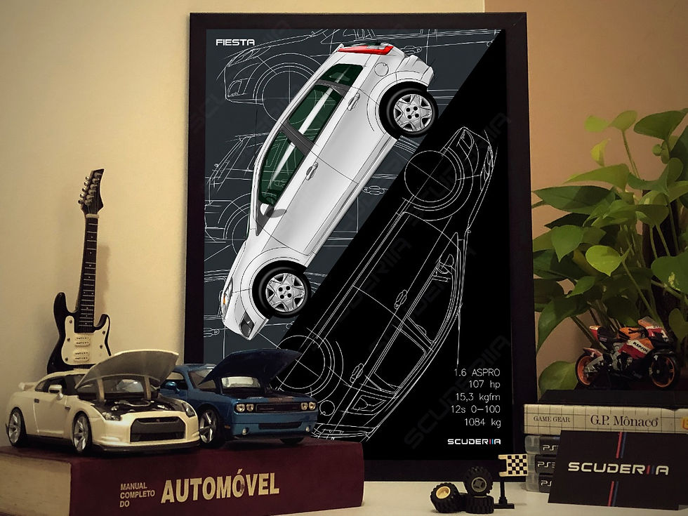 Miniatura: QUADRO DECORATIVO FORD FIESTA ROCAM 1.6 - GRADIENT STREET