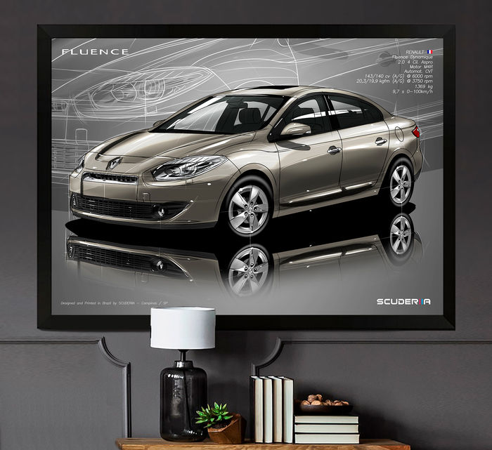 QUADRO DECORATIVO RENAULT FLUENCE DYNAMIQUE 2.0 - PERSPECTIVE