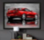 QUADRO DECORATIVO TOYOTA SUPRA 3.0 BITURBO 324cv 2JZ (MK4) - PERSPECTIVE TRAS