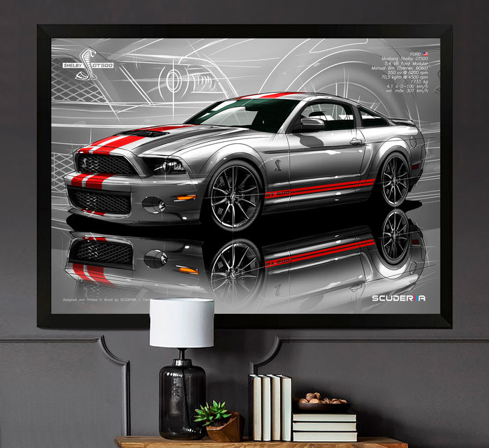 Miniatura: QUADRO DECORATIVO FORD SHELBY MUSTANG GT 500 2010/2014 - PERSPECTIVE