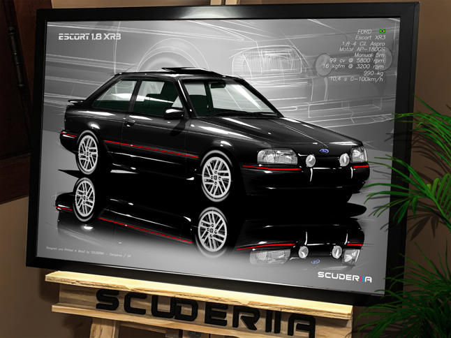 Thumbnail: QUADRO DECORATIVO FORD ESCORT XR3 - 1990-1992 - PERSPECTIVE