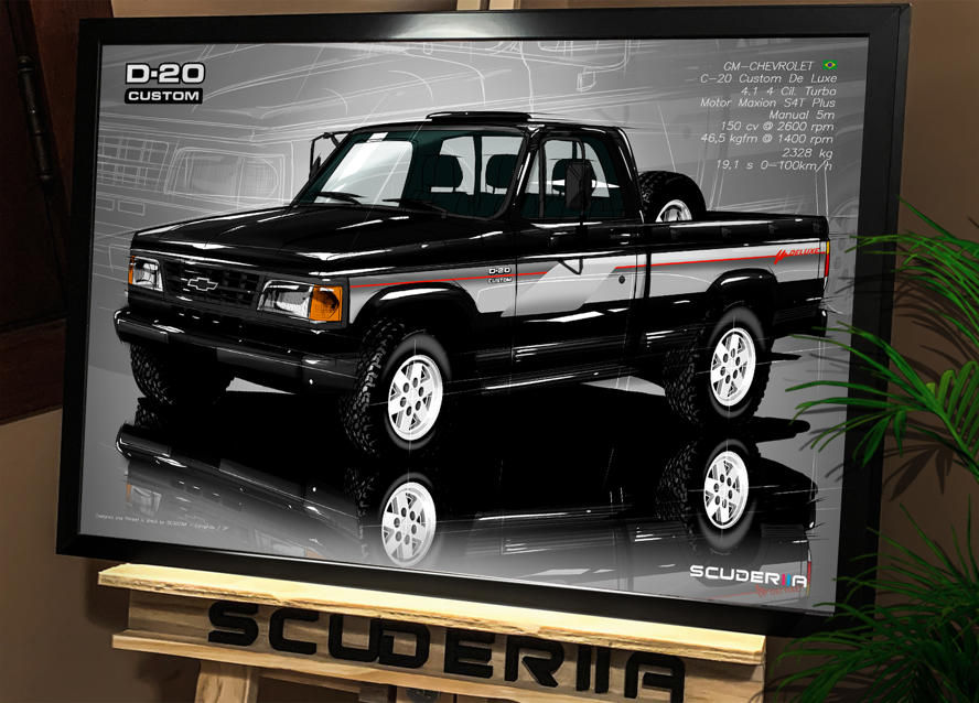 Miniatura: QUADRO DECORATIVO CHEVROLET D20 CUSTOM DELUXE CS - PERSPECTIVE