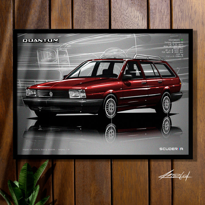 QUADRO DECORATIVO VOLKSWAGEN SANTANA QUANTUM CL 1.8 - PERSPECTIVE
