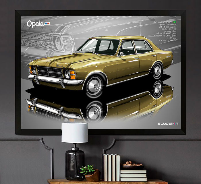 Thumbnail: QUADRO DECORATIVO CHEVROLET OPALA COMODORO 4P 2.5 76/79 -PERSPECTIVE