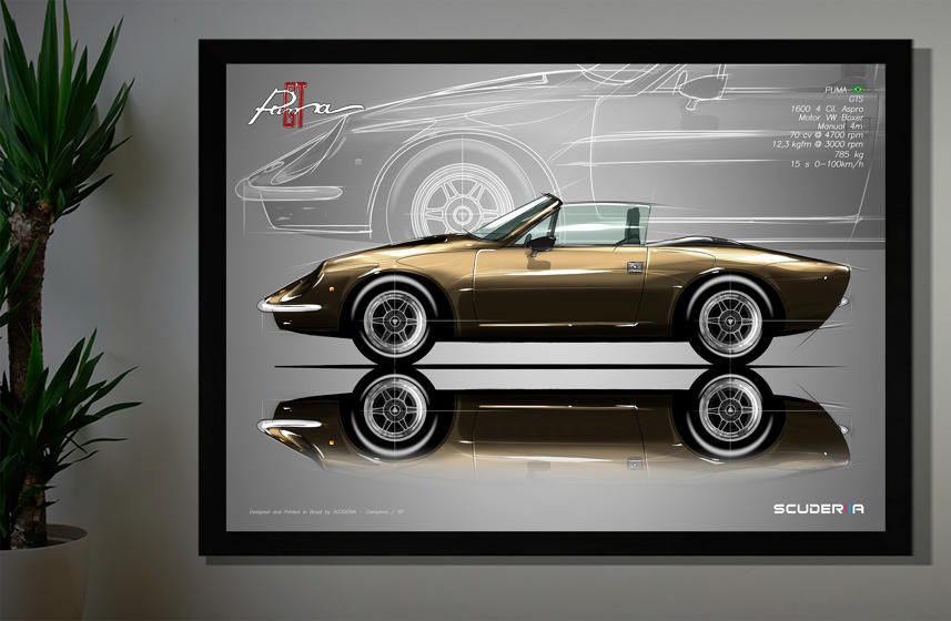 Thumbnail: QUADRO DECORATIVO PUMA GTS 1600 CONVERSÍVEL - SIDE STREET