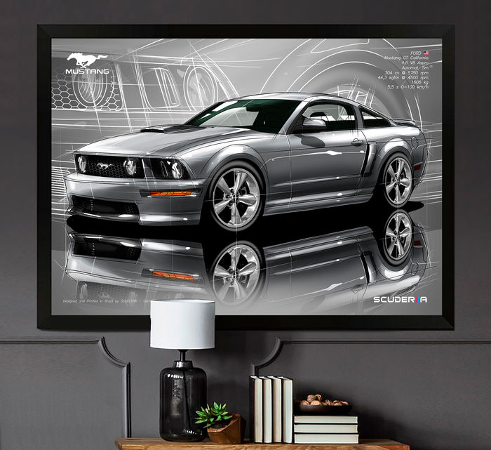 Miniatura: QUADRO DECORATIVO FORD MUSTANG GT CALIFORNIA - PERSPECTIVE