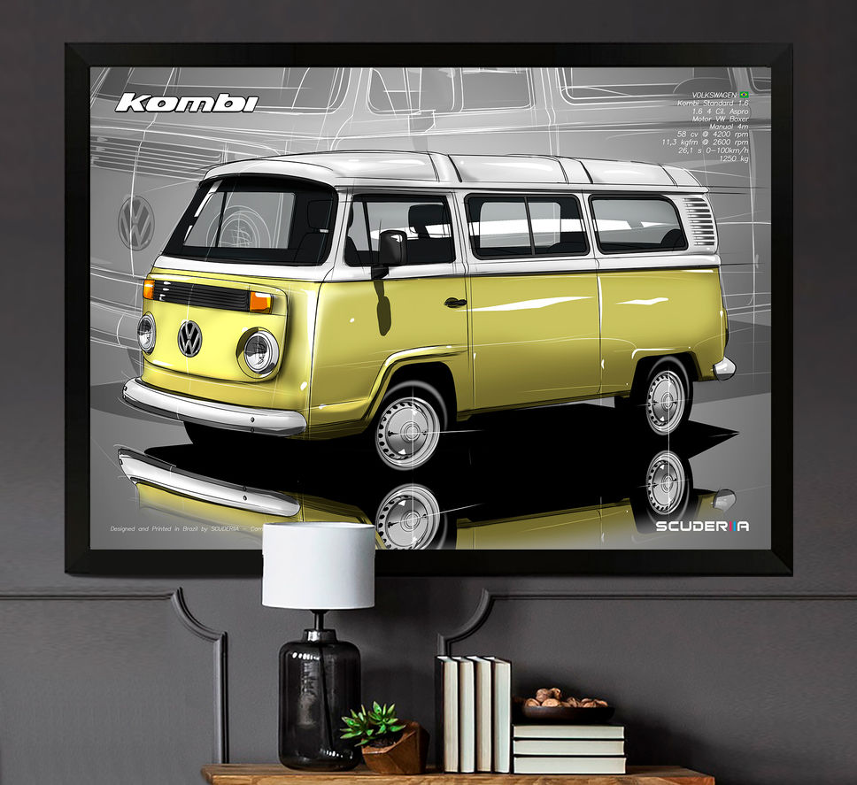 Miniatura: QUADRO DECORATIVO VOLKSWAGEN KOMBI STANDARD 1.6 1998/2006 - PERSPECTIVE