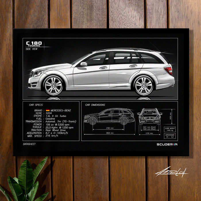 QUADRO DECORATIVO MERCEDES-BENZ C 180 TOURING S204 - DATA SHEET ESTATE