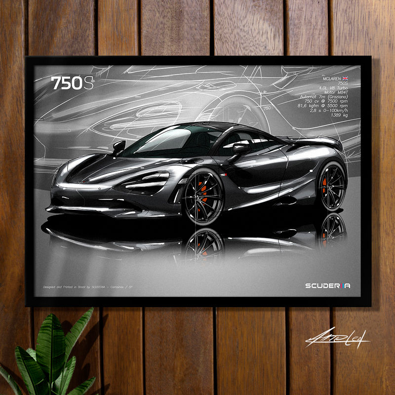 Thumbnail: QUADRO DECORATIVO MCLAREN 750 S 4.0 V8 750 cv - PERSPECTIVE