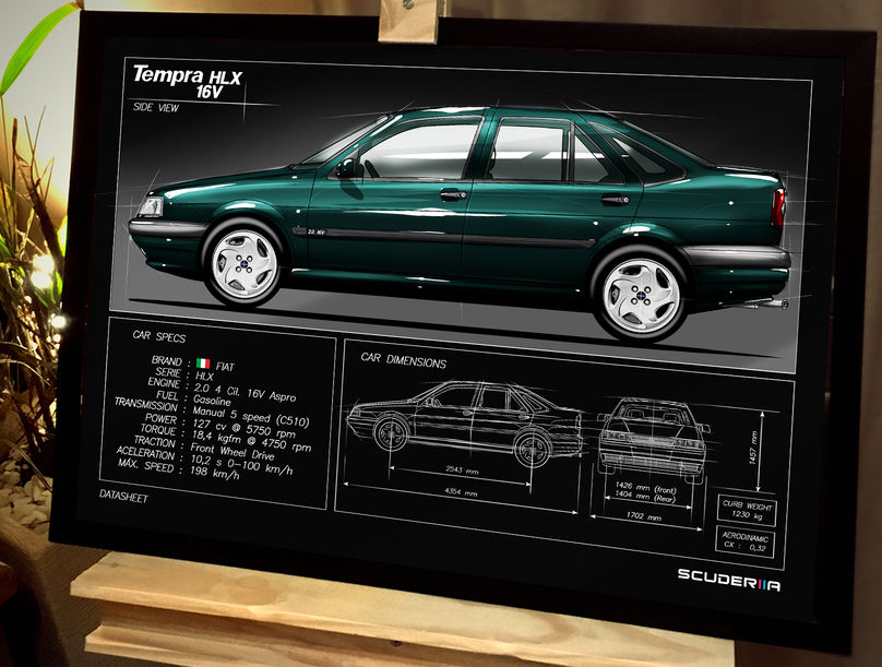Miniatura: QUADRO DECORATIVO FIAT TEMPRA HLX 2.0 16V 1996-1998 4P -DATA SHEET