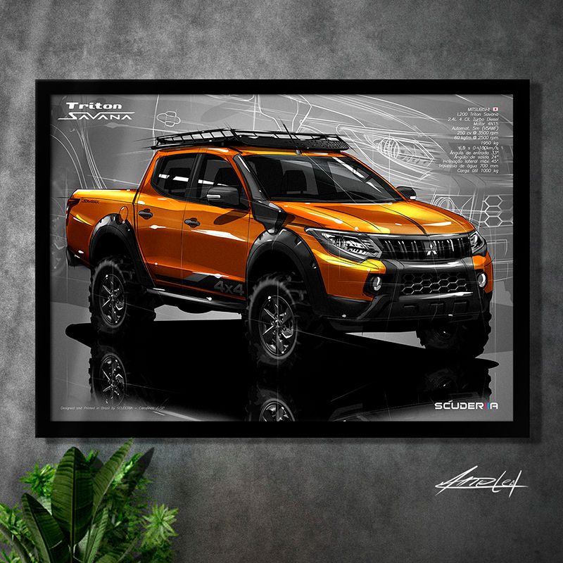 Thumbnail: QUADRO DECORATIVO MITSUBISHI L200 TRITON SAVANA 2020-2023 - PERSPECTIVE
