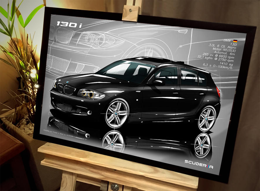 Miniatura: QUADRO DECORATIVO BMW 130i M Sport 3.0 6 Cil. 265 cv (E87) - PERSPECTIVE