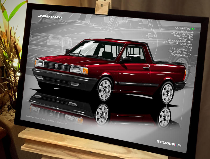 Miniatura: QUADRO DECORATIVO VOLKSWAGEN SAVEIRO GL 1.8 AP 91-96 - PERSPECTIVE
